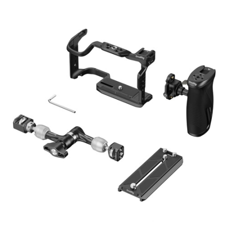 SmallRig 6382 - klatka, uchwyt boczny, Magic Arm, płytka do użytku w pionie do Canon EOS R6 V - zawartość zestawu